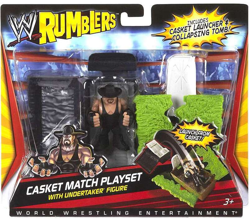 WWE Mattel Rumblers Series 1 Casket Maatch Playset With Undertaker ...